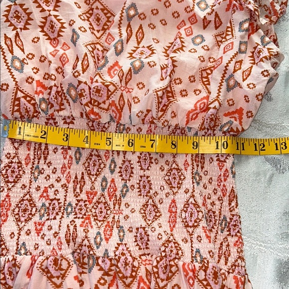 Aqua Red and Orange Patterned Size XS - Picture 10 of 13